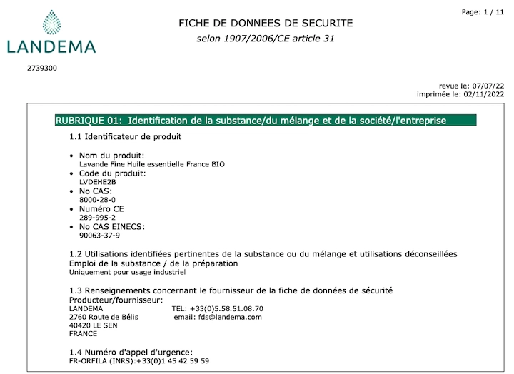 Safety data sheet